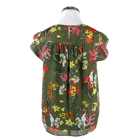 Unisex s.Oliver - Lühikeste käistega pluus, suurus 42 - Roheline (2)
