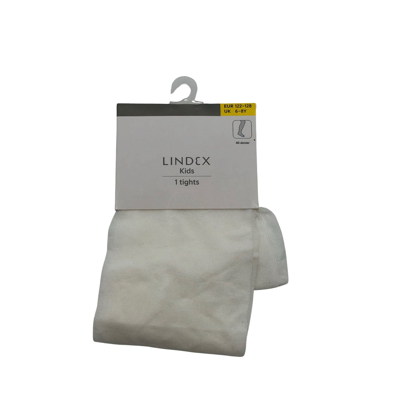 Unisex Lindex - Sukkpüksid, õhukesed, suurus 122 - 128 - Valge (1)