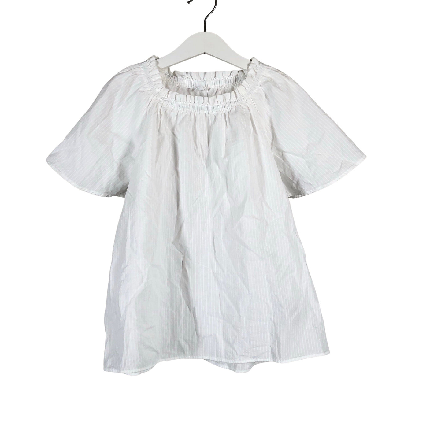 Unisex Uniqlo - Lühikeste käistega pluus, suurus 134 - 140 - Valge (1)