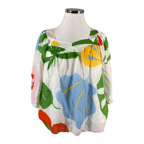 Unisex Marimekko - Lühikeste käistega pluus, suurus 44 - Valge ()