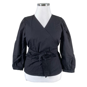 Unisex Nanso - Lühikeste käistega pluus, suurus 44 - Must (1)