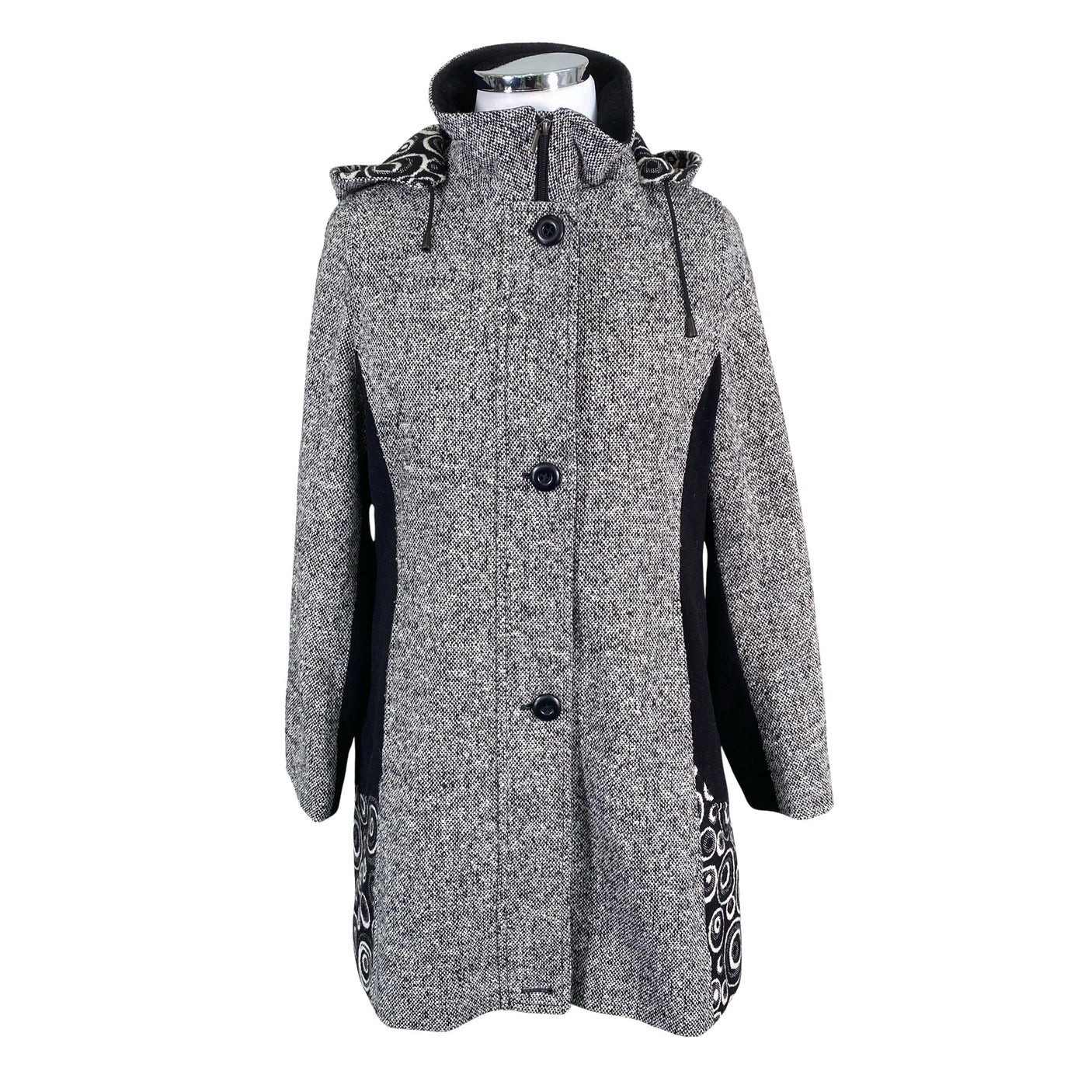 Unisex Scandinavian Look - Villane mantel, suurus 42 - Hall (1)