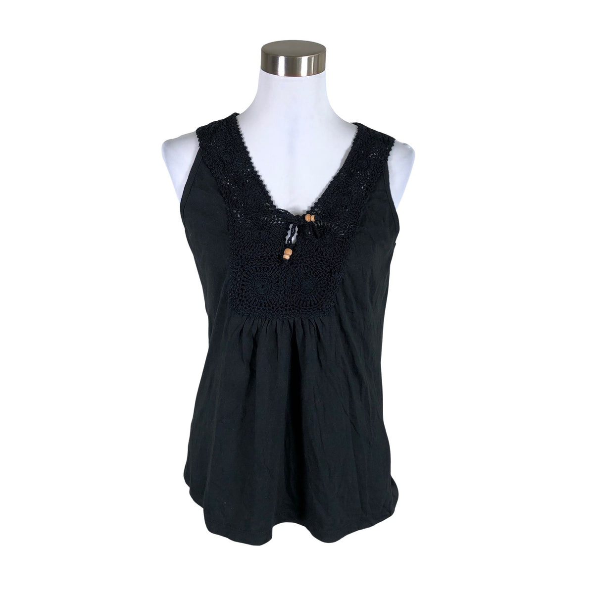 Unisex Lindex - Trikotaažist topp, suurus 38 - Must (1)