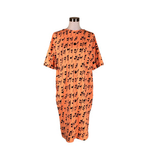 Unisex Papu - Trikotaažist kleit, suurus 36 - Oranž (1)