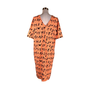 Unisex Papu - Trikotaažist kleit, suurus 36 - Oranž (2)
