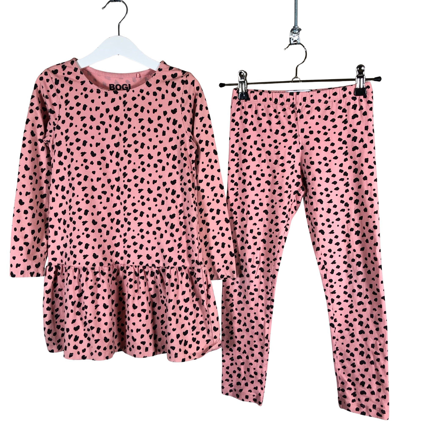 Unisex Bogi - Trikotaažist kleit, suurus 116 - 122 - Roosa (1)