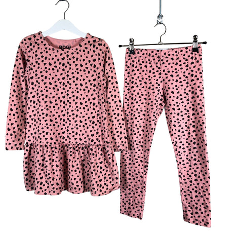Unisex Bogi - Trikotaažist kleit, suurus 116 - 122 - Roosa ()