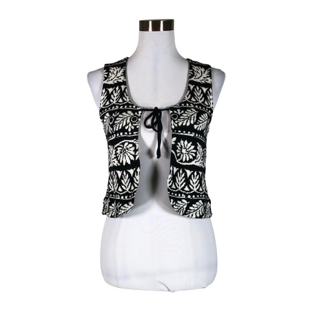 Unisex Anne Linnonmaa - Kootud vest, suurus 34 - Must ()
