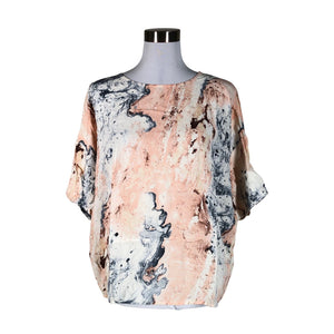 Unisex Esprit - Lühikeste käistega pluus, suurus 38 - Heleroosa (1)