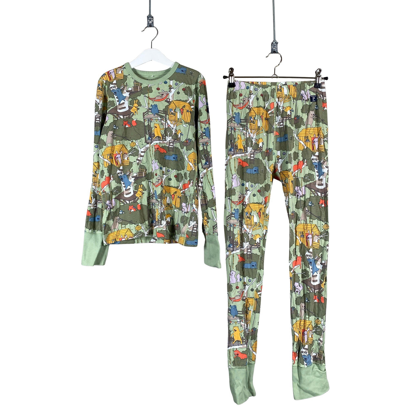 Unisex Polarn O. Pyret - Ööpesu, suurus 134 - 140 - Roheline (1)