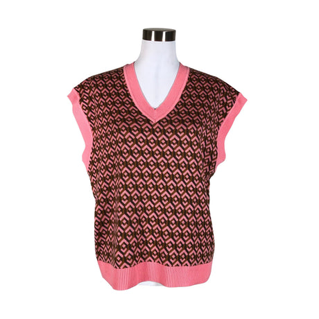Unisex Tintoretto - Kootud vest, suurus 40 - Heleroosa ()