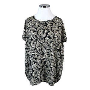 Unisex Kaffe - Lühikeste käistega pluus, suurus 52 - Must (1)