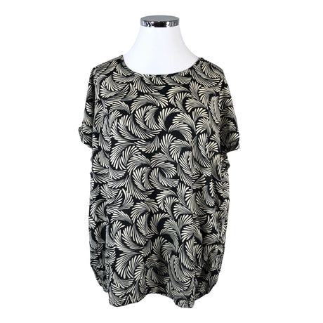 Unisex Kaffe - Lühikeste käistega pluus, suurus 52 - Must ()