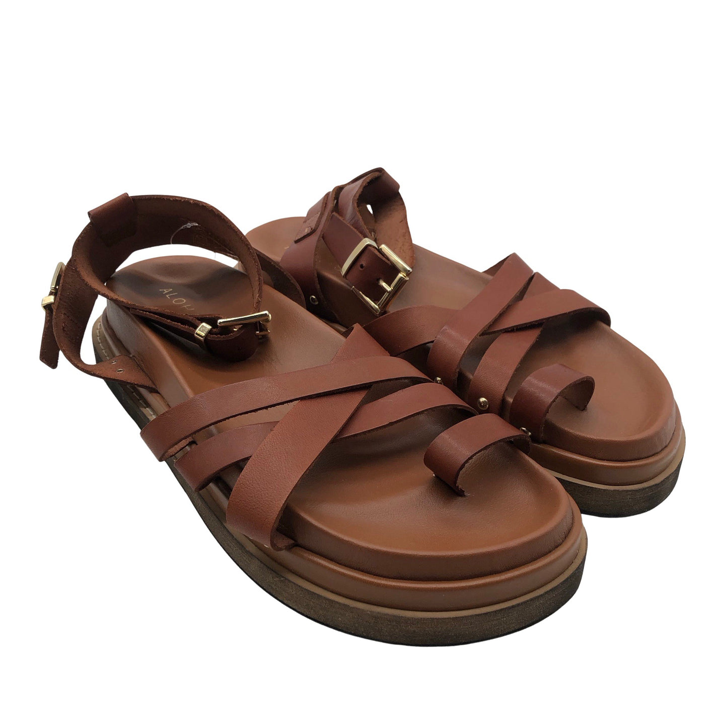 Unisex Alohas - Rihmikud, suurus 39 - Pruun (2)