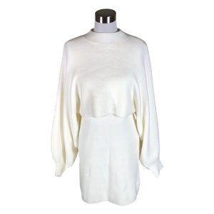 Unisex Twinset - Kootud tuunika, suurus 36 - Valge (1)