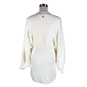 Unisex Twinset - Kootud tuunika, suurus 36 - Valge (2)