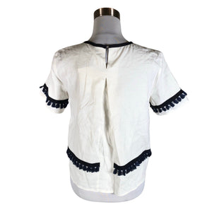 Unisex Marella - Lühikeste käistega pluus, suurus 32 - Valge (2)