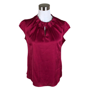 Unisex Comma - Lühikeste käistega pluus, suurus 36 - Veinipunane (1)