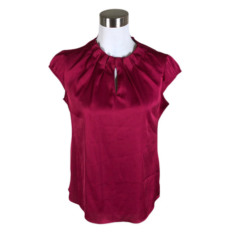 Unisex Comma - Lühikeste käistega pluus, suurus 36 - Veinipunane ()