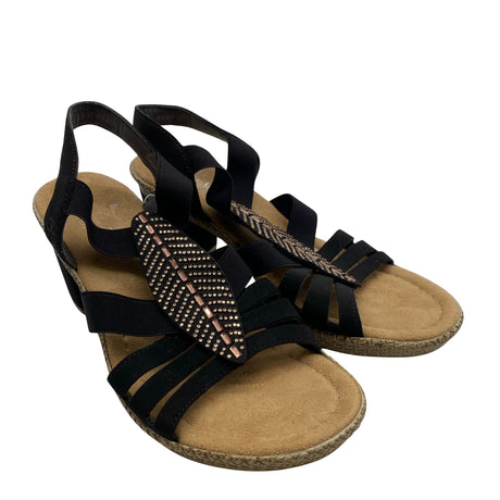 Unisex Rieker - Kontsaga rihmikud, suurus 38 - Must (2)