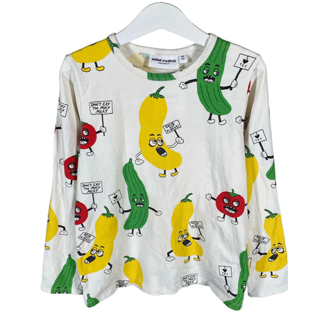 Unisex Mini Rodini - Trikotaažist pluus, suurus 128 - 134 - Valge ()