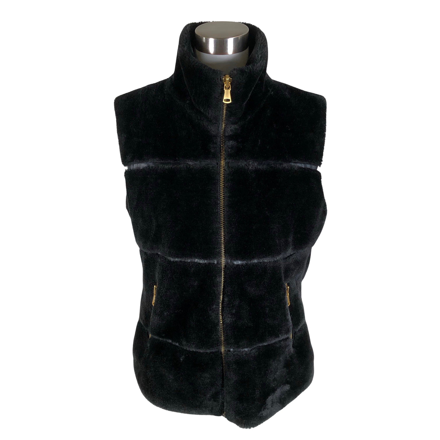 Unisex Soyaconcept - Kunstkarusnahast vest, suurus 38 - Must (1)