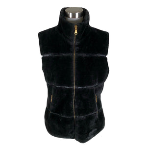 Unisex Soyaconcept - Kunstkarusnahast vest, suurus 38 - Must (1)
