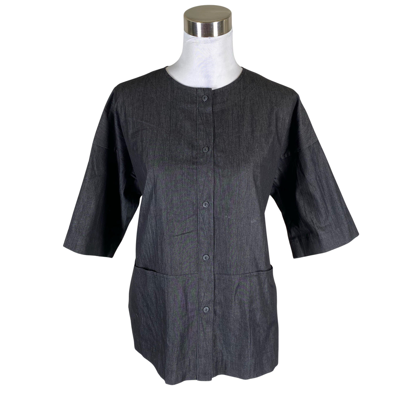 Unisex Voglia - Lühikeste käistega pluus, suurus 40 - Hall (1)