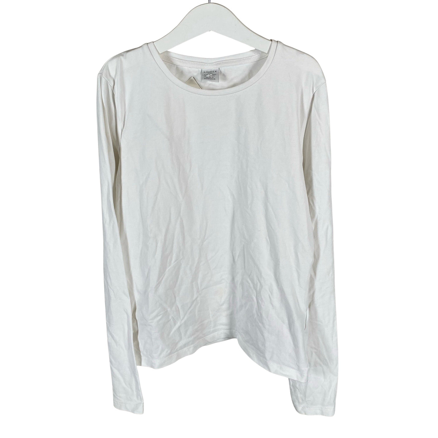 Unisex Lindex - Trikotaažist pluus, suurus 146 - 152 - Valge (1)