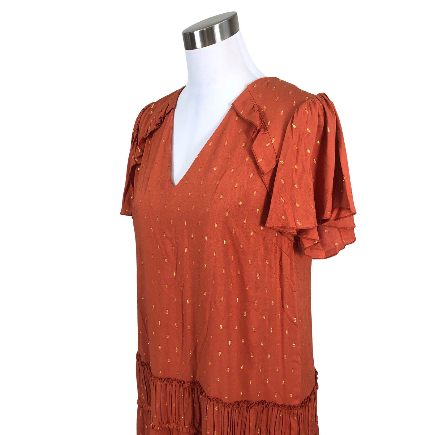Unisex Larsuu - Õhuke kleit, suurus 38 - Oranž (3)