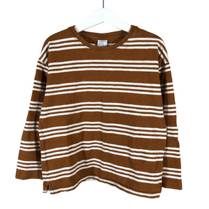 Unisex Lindex - Trikotaažist pluus, suurus 116 - 122 - Pruun (1)
