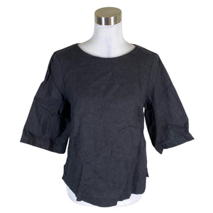 Unisex R-collection - Lühikeste käistega pluus, suurus 36 - Must (1)