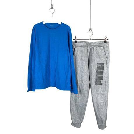 Unisex Puma - Dressikangast püksid, suurus 146 - 152 - Hall ()