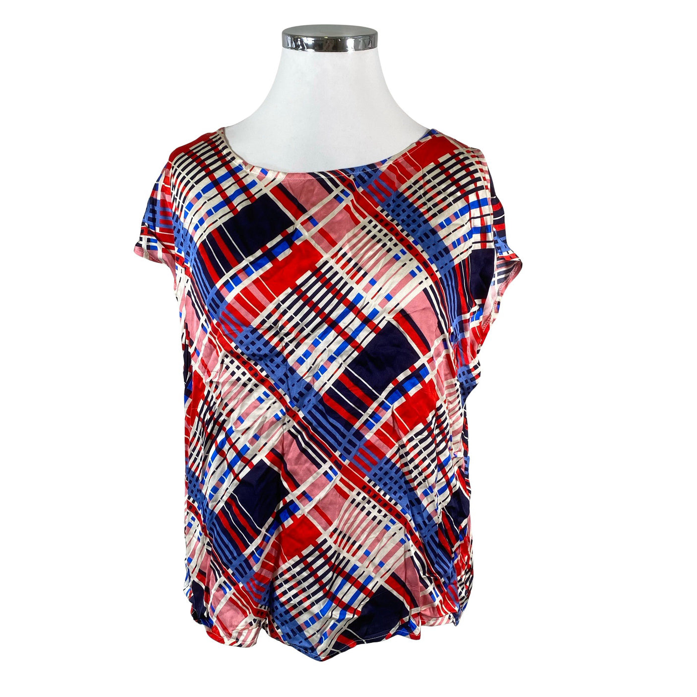 Unisex Ril's - Lühikeste käistega pluus, suurus 44 - Punane (1)