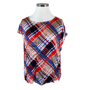 Unisex Ril's - Lühikeste käistega pluus, suurus 44 - Punane (1)