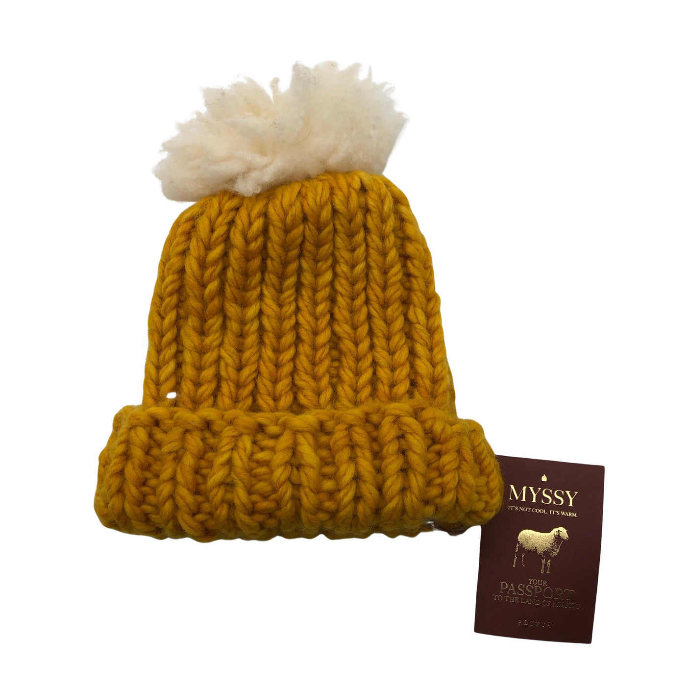 Unisex Myssyfarmi - Talvemüts, suurus 52 - 54 cm - Kollane (1)