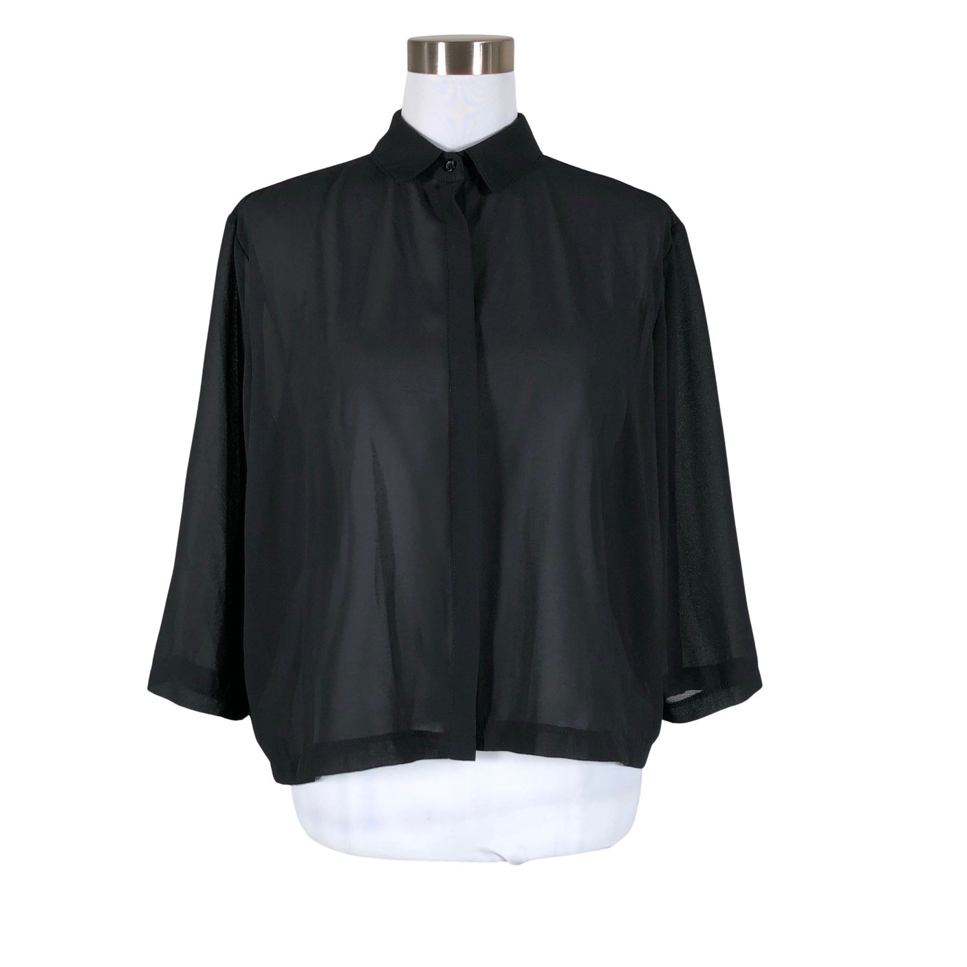 Unisex Ajlajk - Lühikeste käistega pluus, suurus 36 - Must (1)
