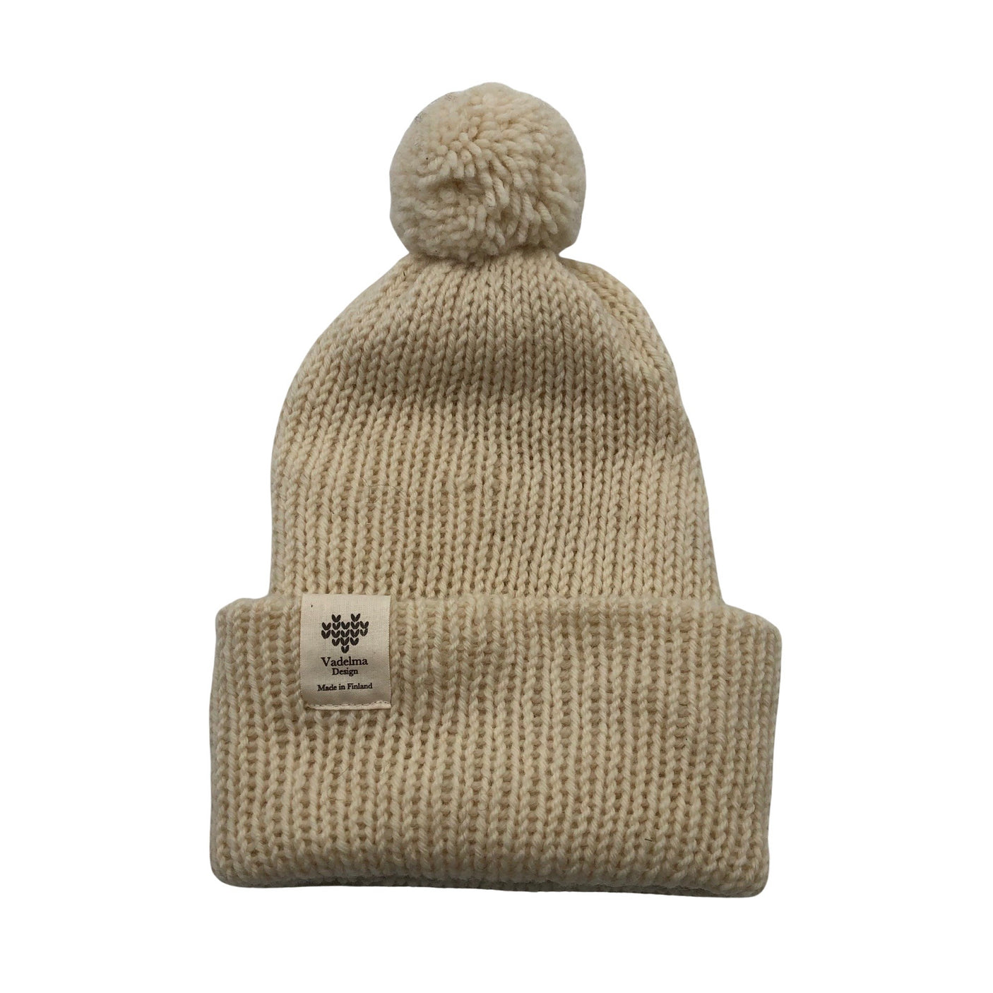 Unisex Vadelma Design - Talvemüts, suurus 52 - 54 cm - Looduslik valge (1)