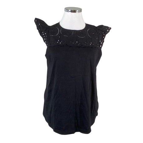 Unisex Zizzi - Lühikeste käistega pluus, suurus 46 - Must ()