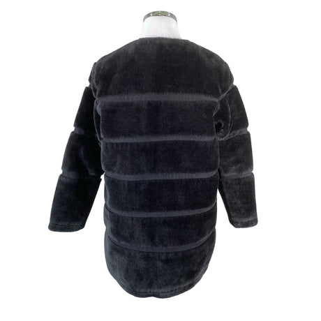 Unisex Soyaconcept - Kunstkarusnahast mantel, suurus 42 - Must (2)