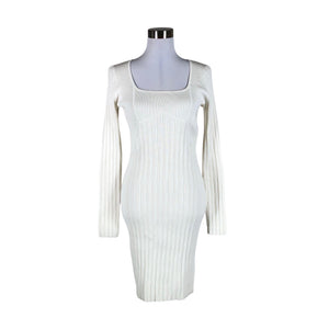 Unisex Calvin Klein Jeans - Kootud kleit, suurus 40 - Looduslik valge (1)