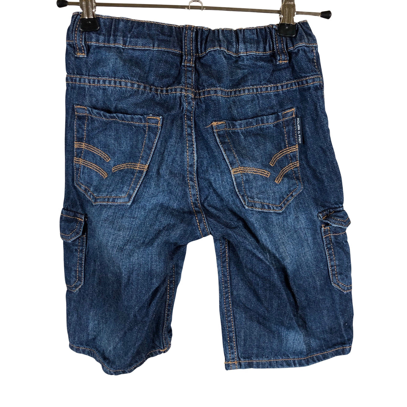 Unisex Polarn O. Pyret - Teksast lühikesed püksid, suurus 122 - 128 - Sinine (2)