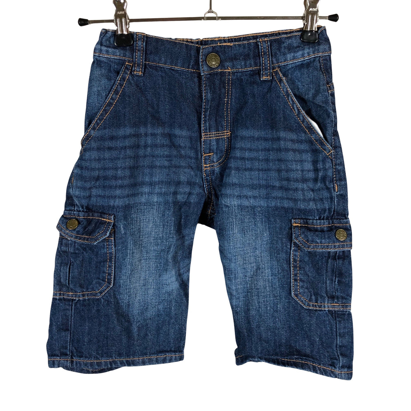 Unisex Polarn O. Pyret - Teksast lühikesed püksid, suurus 122 - 128 - Sinine (1)