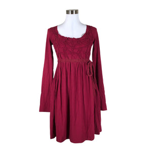 Unisex Twinset - Trikotaažist kleit, suurus 38 - Veinipunane (1)