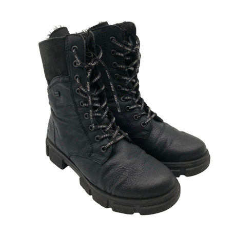 Unisex Rieker - Nööridega saapad, suurus 38 - Must (2)