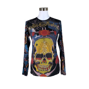 Unisex Christian Audigier - Trikotaažist pluus, suurus 36 - Sinine (1)