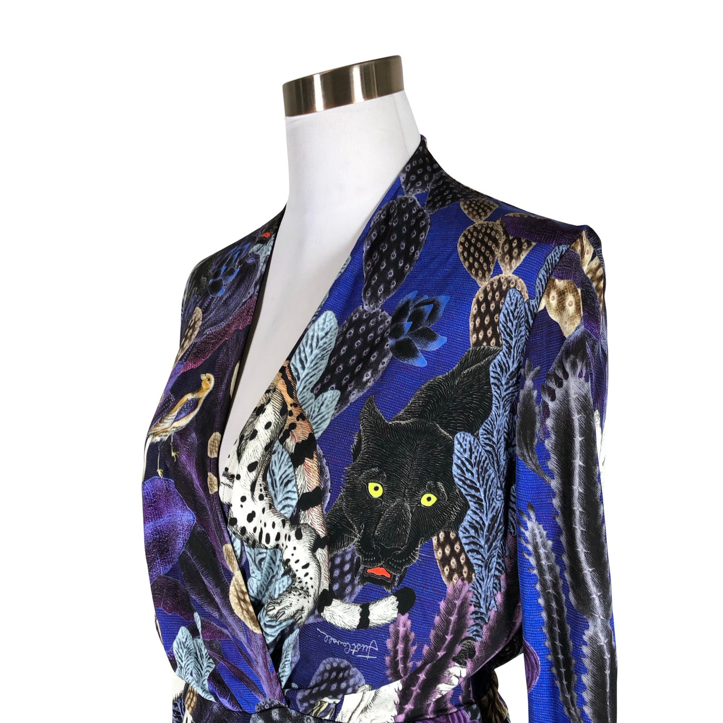 Unisex Just Cavalli - Trikotaažist kleit, suurus 40 - Sinine (3)