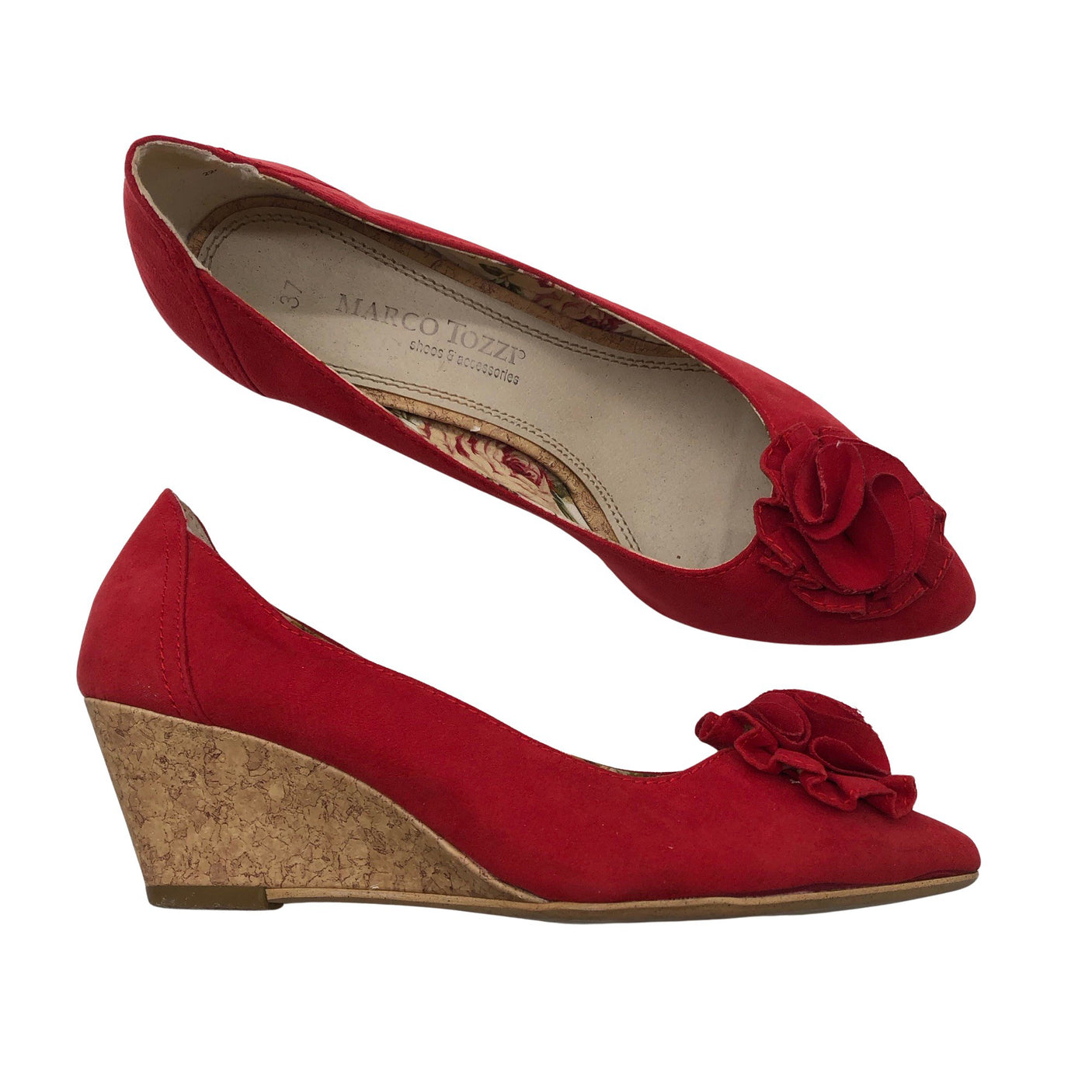 Unisex Marco Tozzi - Kiilkontsaga kingad, suurus 37 - Punane (1)