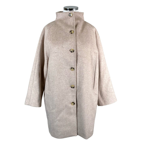Unisex Selected - Villane mantel, suurus 44 - Beige ()