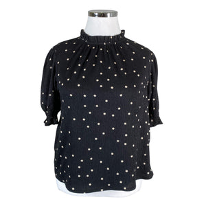 Unisex Holly & Whyte by Lindex - Lühikeste käistega pluus, suurus 44 - Must (1)